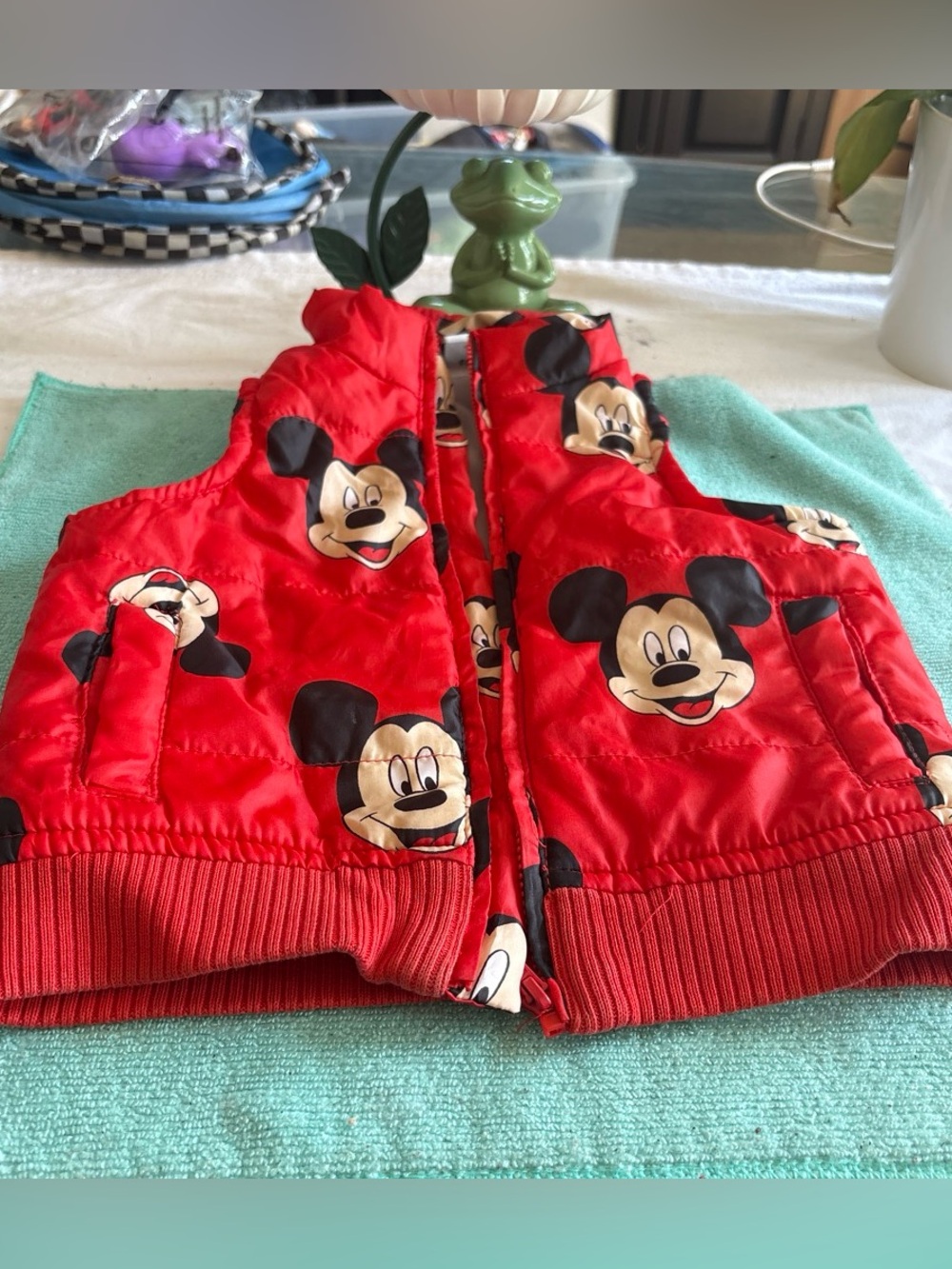 Disney Red Mickey Mouse Quilted Kids Vest